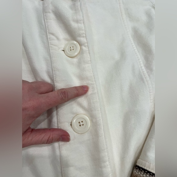 Prana Rowen Jacket – Ivory‎ & Brown | Women’s Size Large (Fits Like Medium) - Picture 8 of 15